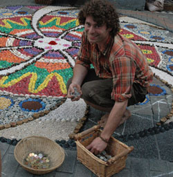 A street artist at Galway Arts Festival